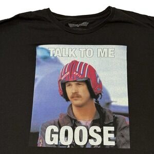 Top Gun Movie Talk To Me‎ Goose 100% Cotton Black T-Shirt Unisex 3XL